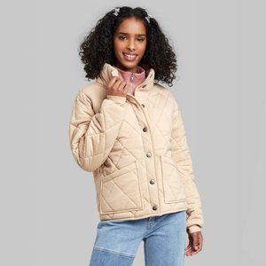 Wild Fable Quilted Jacket in Beige
